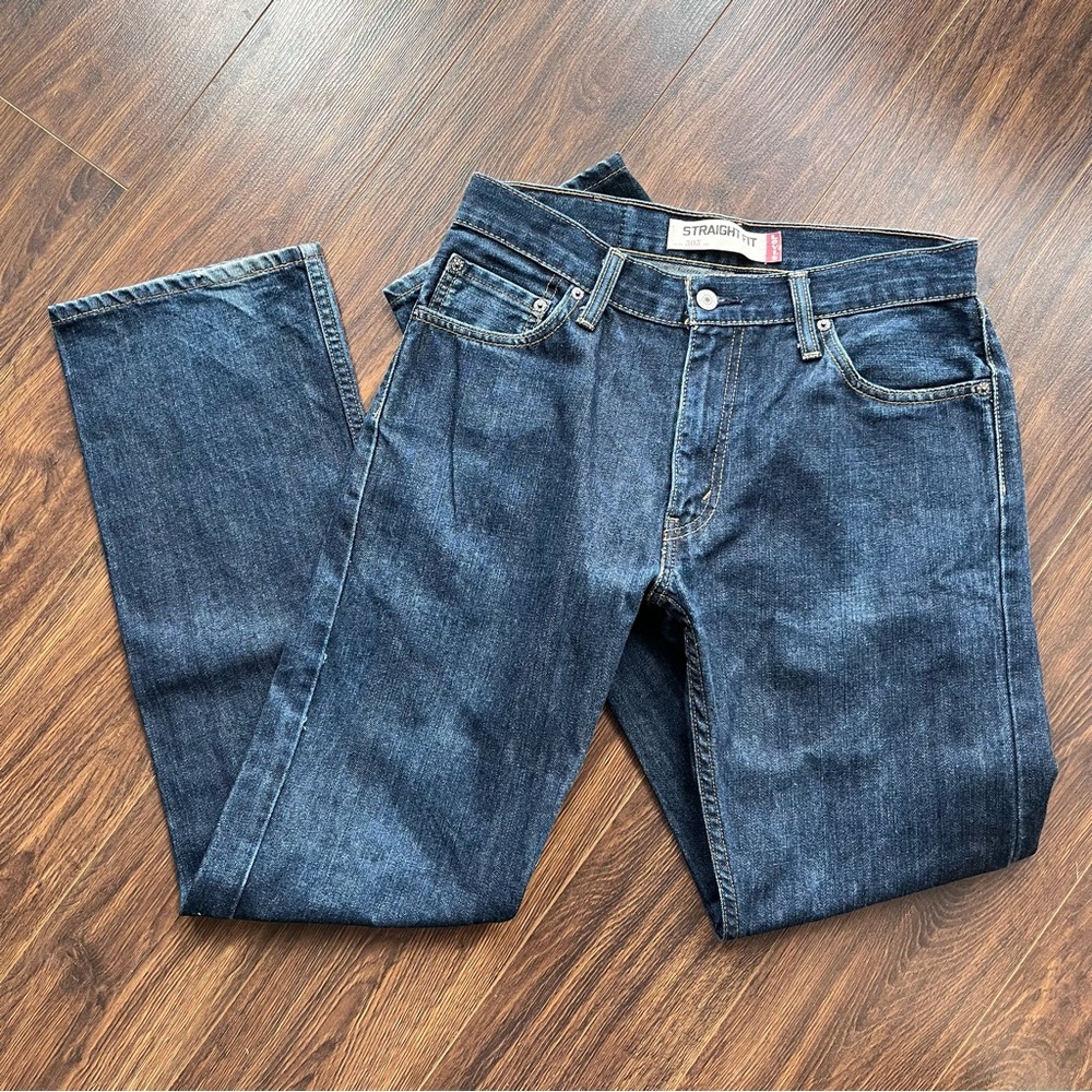 Vintage Levi's 505 Straight Jeans in Dark Blue Denim, 30x32